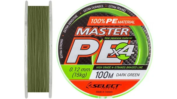 фото Шнур Select Master PE 100m 0.10мм 13кг темн.-зел. 1870.01.42 | trofey.shop фото Шнур Select Master PE 100m 0.10мм 13кг темн.-зел. 1870.01.42 | Трофей