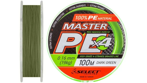 фото Шнур Select Master PE 100m 0.16мм 19кг темн.-зел. 1870.01.45 | Трофей
