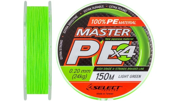 фото Шнур Select Master PE 150m (салат.) 0.20мм 24кг 1870.01.56 | Трофей