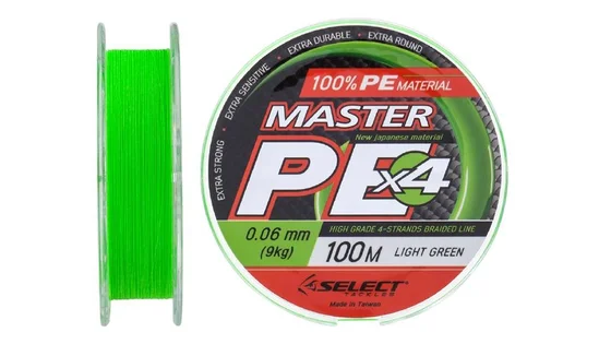 фото Шнур Select Master PE 100m (салат.) 0.06мм 9кг 1870.17.00 | Трофей
