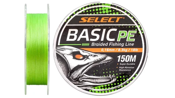 фото Шнур Select Basic PE 150m (салат.) 0.16mm 18LB/8.3kg 1870.18.15 | Трофей