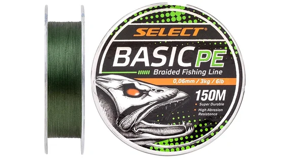 фото Шнур Select Basic PE 150m (темн-зел.) 0.06mm 6lb/3kg 1870.18.19 | Трофей