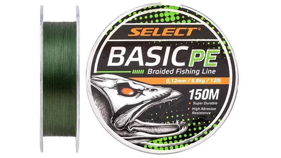 фото Шнур Select Basic PE 150m (темн-зел.) 0.12mm 12LB/5.6kg 1870.18.22 | Трофей
