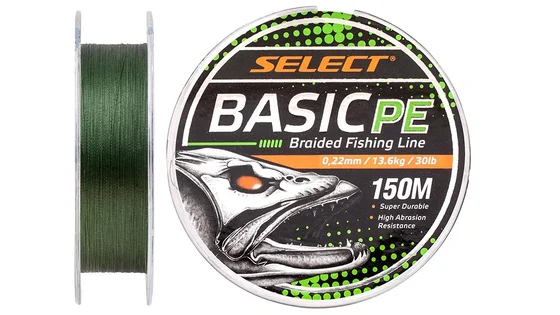 фото Шнур Select Basic PE 150m (темн-зел.) 0.22mm 30LB/13.6kg 1870.18.72 | Трофей