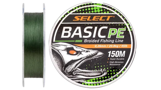 фото Шнур Select Basic PE 150m (темн-зел.) 0.26mm 45LB/20.8kg 1870.18.74 | Трофей