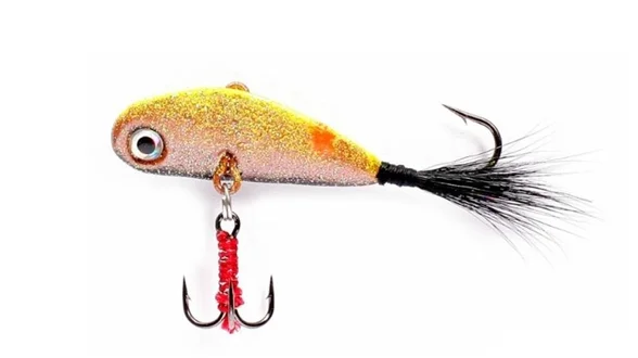 Блешня "бокоплав" 9 гр., хвіст-хутро,підвіска трійник Блешня "бокоплав" 9 гр., хвіст-хутро,підвіска трійник