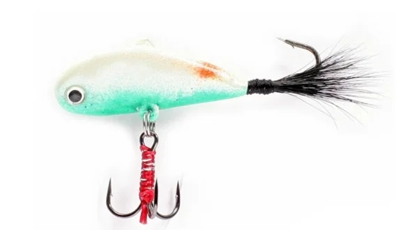 Блешня "бокоплав" 9 гр., хвіст-хутро,підвіска трійник Блешня "бокоплав" 9 гр., хвіст-хутро,підвіска трійник