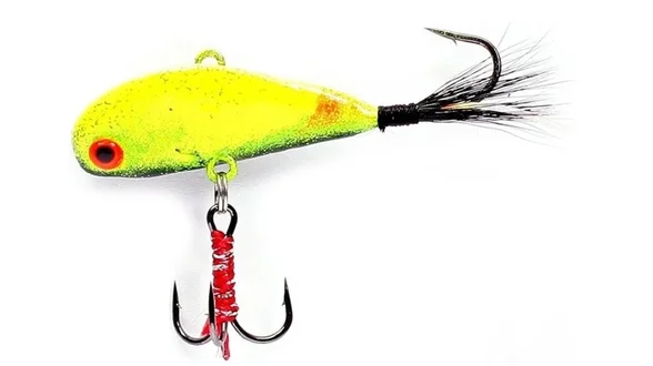 Блешня "бокоплав" 25 гр., хвіст-хутро,підвіска трійник Блешня "бокоплав" 25 гр., хвіст-хутро,підвіска трійник