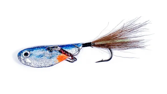 Блешня "бокоплав" КАРЛСОН 9 гр., натурал-синя спинка,гачок-хутро+пропелер,об`емні очі Блешня "бокоплав" КАРЛСОН 9 гр., натурал-синя спинка,гачок-хутро+пропелер,об`емні очі