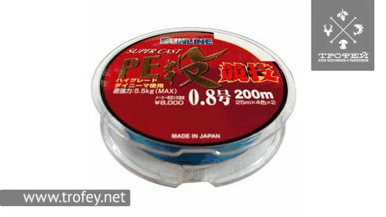 фото Шнур Sunline S-Cast PE Nagi Kyogi 250м #0.6/0.128мм 4.4кг 1658.01.13 | trofey.shop фото Шнур Sunline S-Cast PE Nagi Kyogi 250м #0.6/0.128мм 4.4кг 1658.01.13 | Трофей