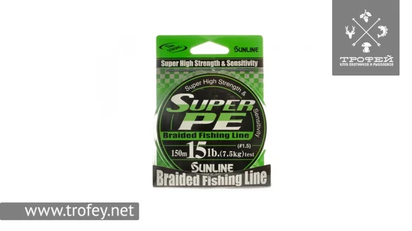 фото Шнур Sunline Super PE 300м 0,285мм 30Lb/15кг (темно-зеленый) 1658.08.04 | Трофей