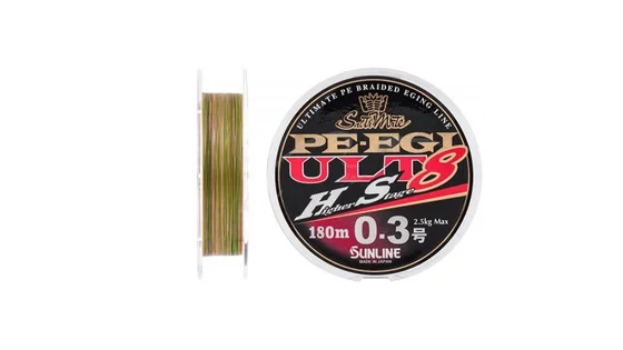 фото Шнур Sunline PE EGI ULT HS8 180m #0.5/0.117mm 3.9kg 1658.07.34 | Трофей