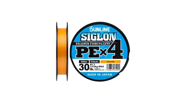 фото Шнур Sunline Siglon PE х4 300m (оранж.) #1.5/0.209mm 25lb/11.0kg 1658.09.55 | Трофей
